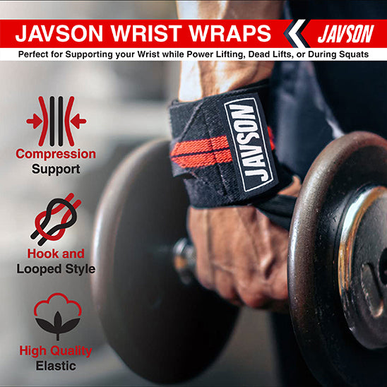 JAVSON ELASTIC WRIST WRAPS FOR FITNESS WORKOUT