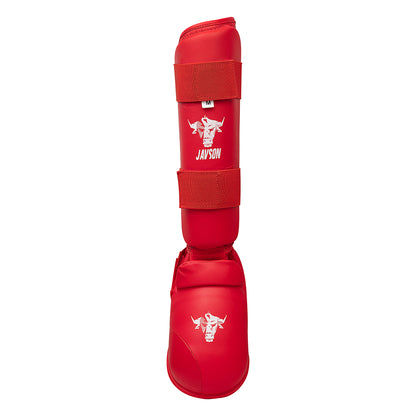 Javson Karate Shin Pads Red Color for Training & Competition