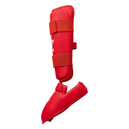 Javson Karate Shin Pads Red Color for Training & Competition