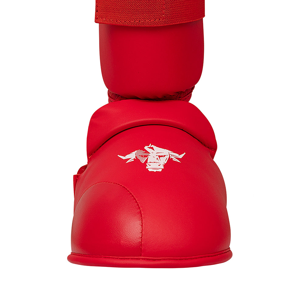 Javson Karate Shin Pads Red Color for Training & Competition