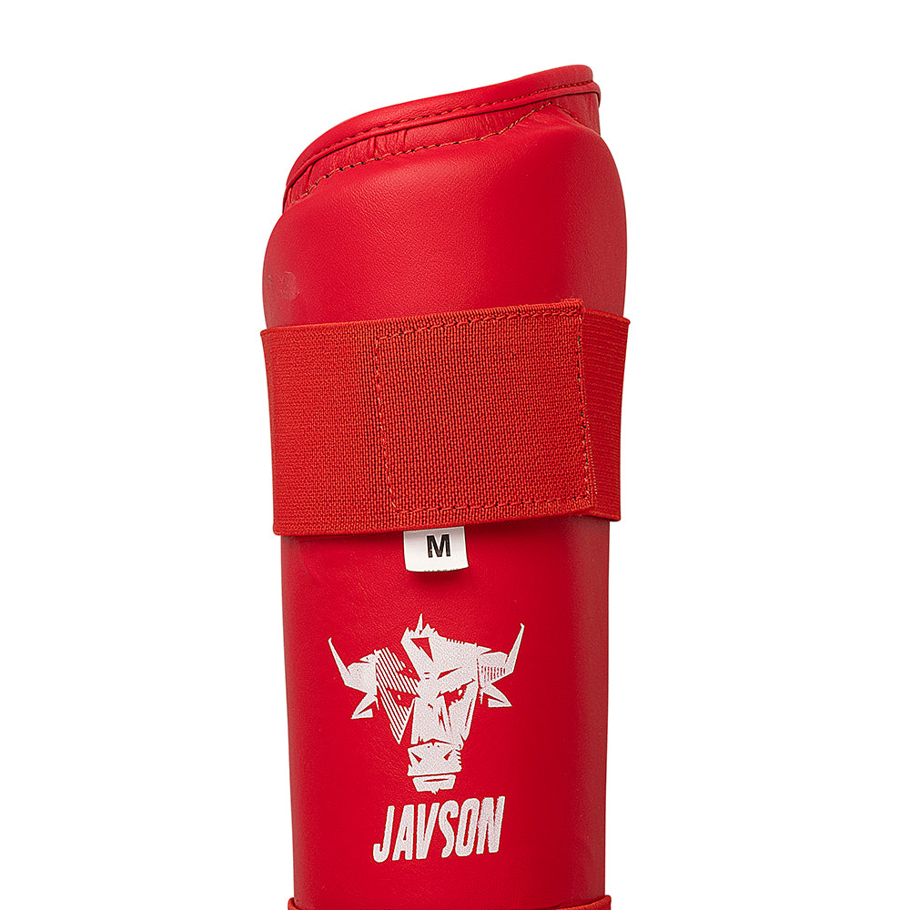 Javson Karate Shin Pads Red Color for Training & Competition