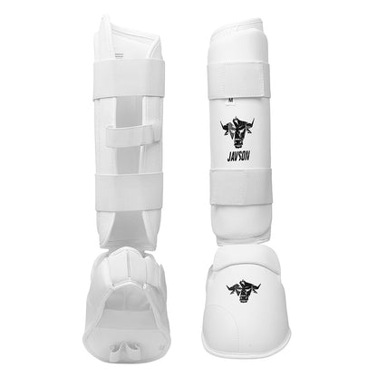 Javson Karate Shin Pads White Color for Training & Competition