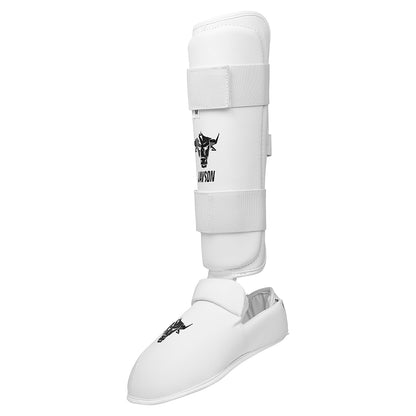 Javson Karate Shin Pads White Color for Training & Competition