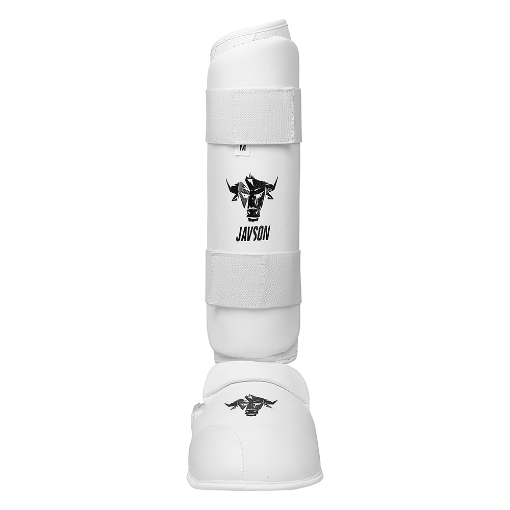 Javson Karate Shin Pads White Color for Training & Competition