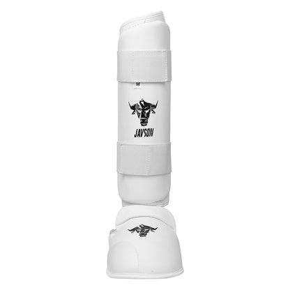 Javson Karate Shin Pads White Color for Training & Competition