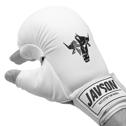 Javson Karate Mitts White Color for Training & Competition
