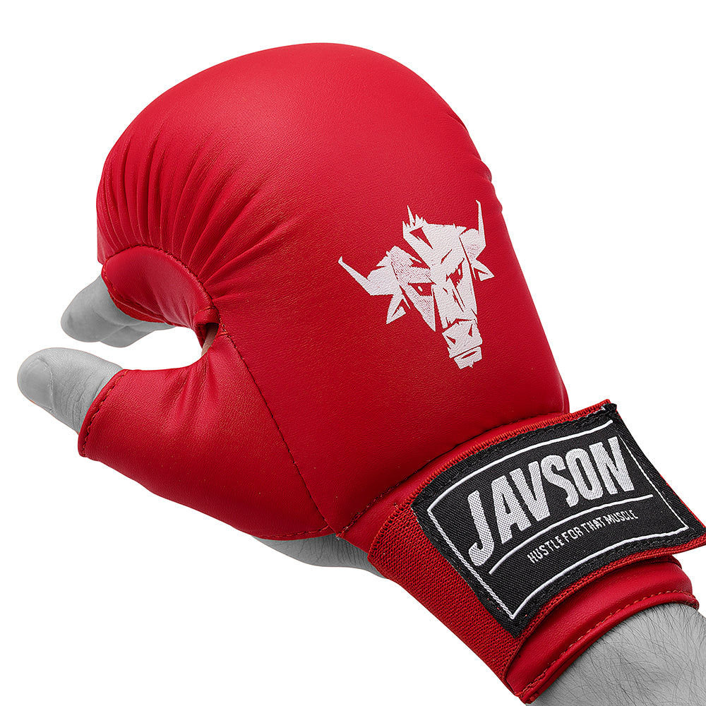 Javson Karate Mitts Red Color for Training & Competition
