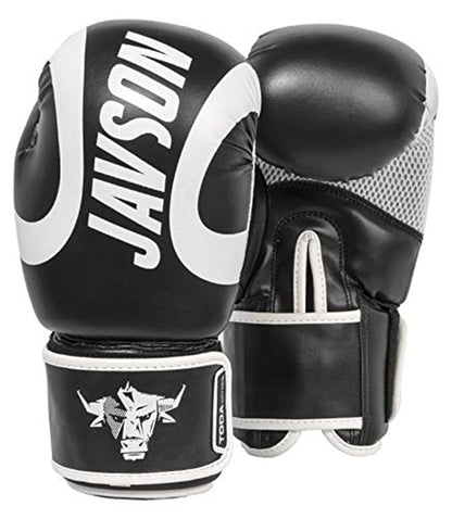 JAVSON BOXING GLOVES TODA SERIES HOOK & LOOP BLACK/WHITE