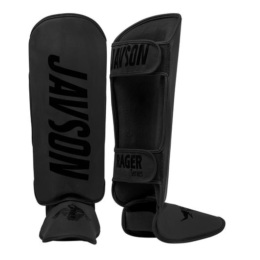 JAVSON SHIN GUARD RAGER SERIES FOR BOXING & TRAINING BLACK/WHITE