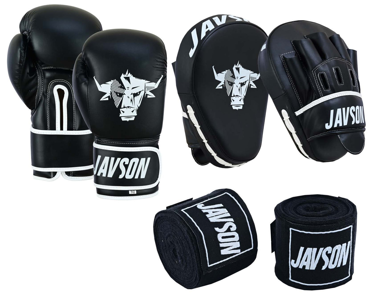 Bundle of 3, Boxing Gloves, Focus Pads, Hand Wraps