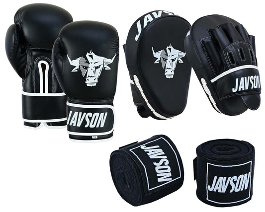 Bundle of 3, Boxing Gloves, Focus Pads, Hand Wraps
