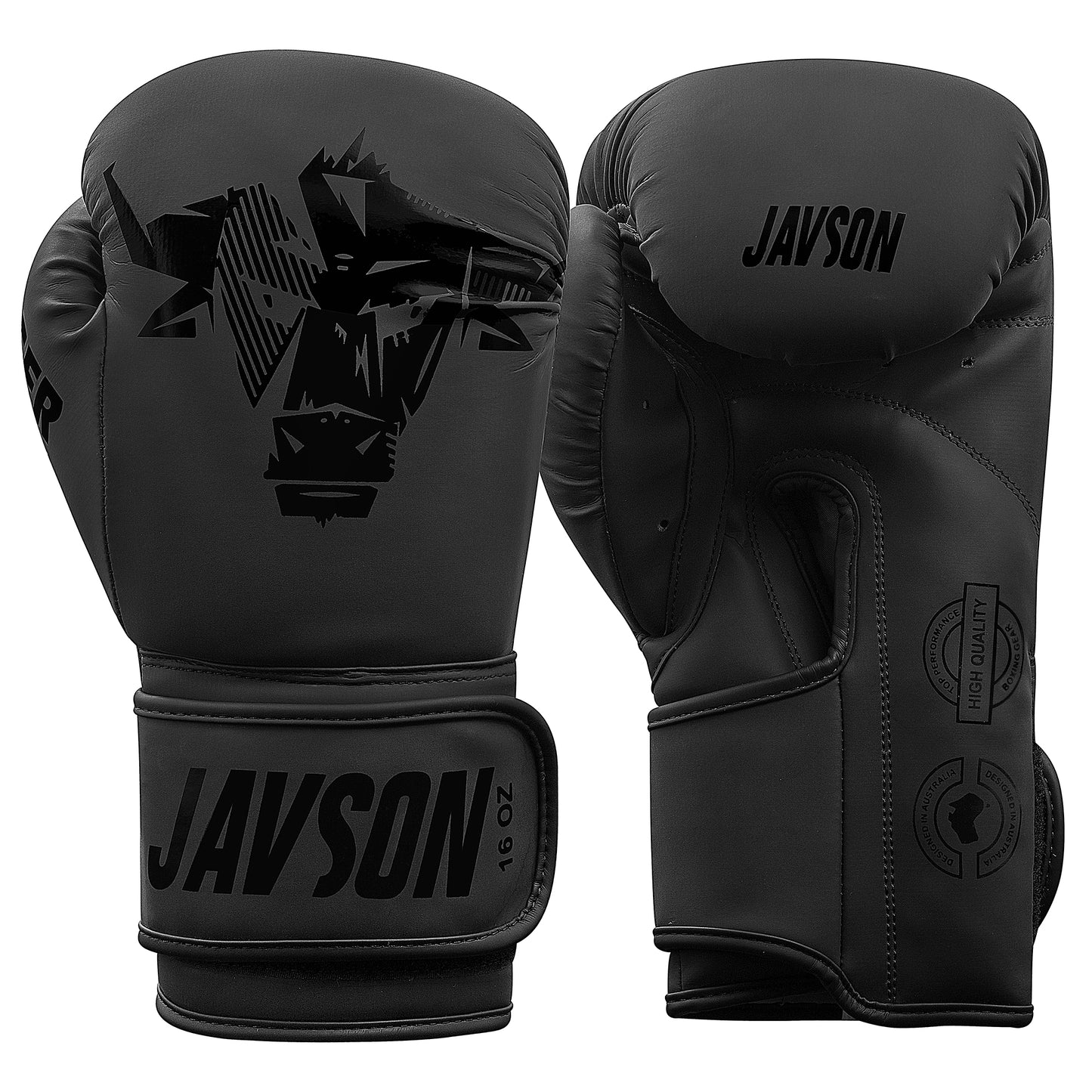 JAVSON BOXING GLOVES BLACK MATT RAGER SERIES