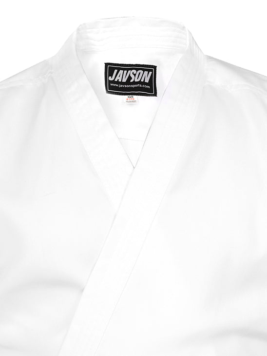 JAVSON KARATE UNIFORM 8OZ POLY COTTON WHITE