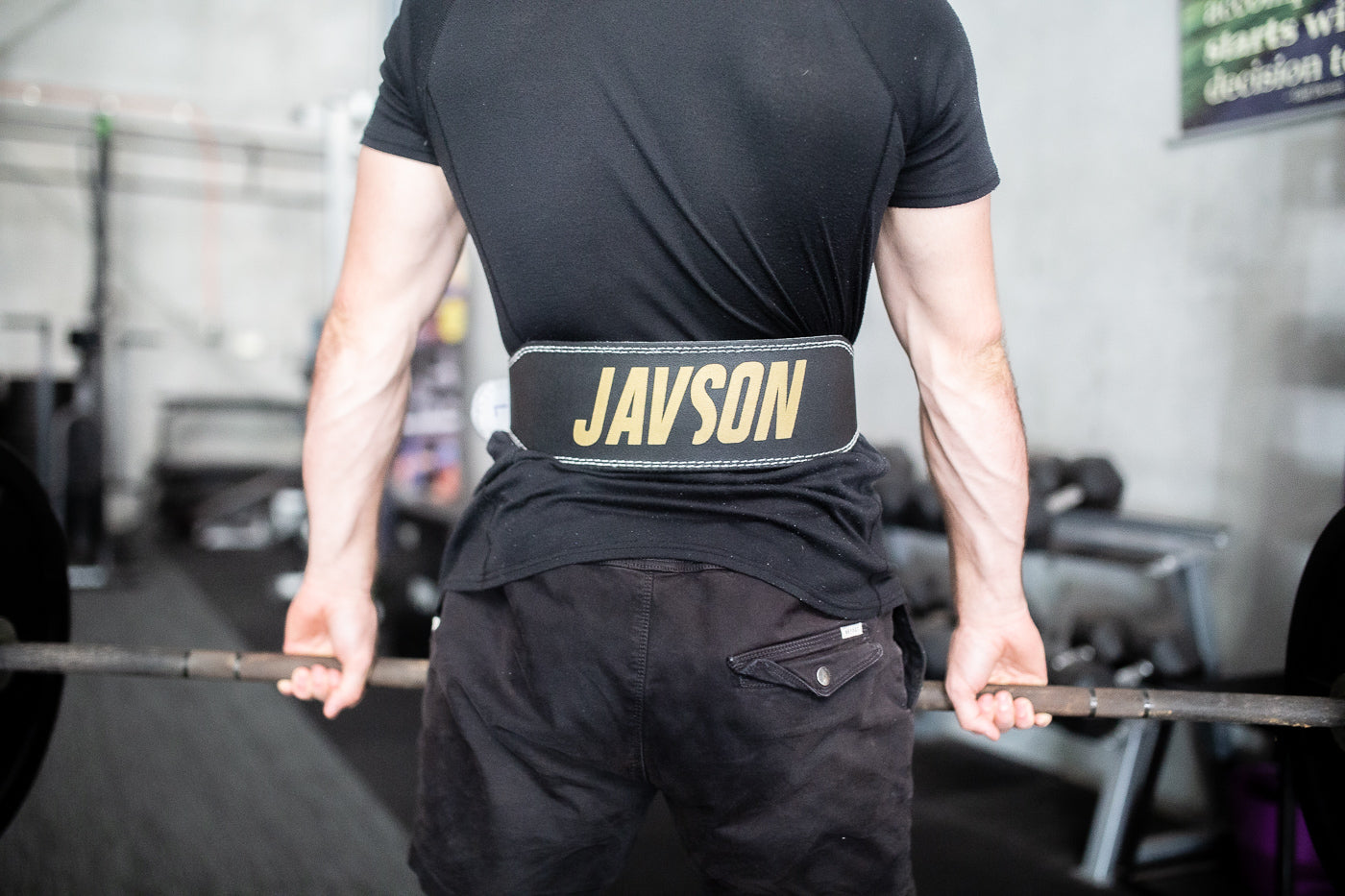 JAVSON 4 INCH SPLIT LEATHER WEIGHTLIFTING BELT