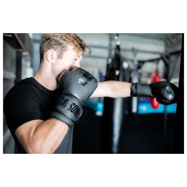 JAVSON BOXING GLOVES BLACK MATT RAGER SERIES