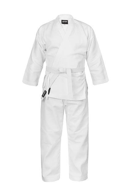 JAVSON KARATE UNIFORM 8OZ POLY COTTON WHITE