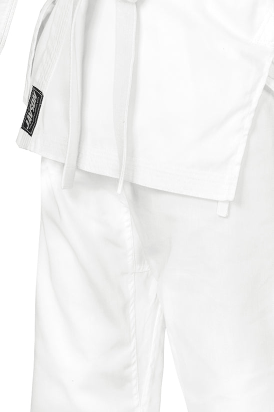 JAVSON KARATE UNIFORM 8OZ POLY COTTON WHITE